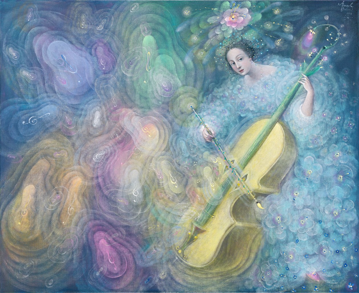 Muzyka wody, 2016 (olej na belgijskim płótnie) autorstwa Annael Anelia Pavlova