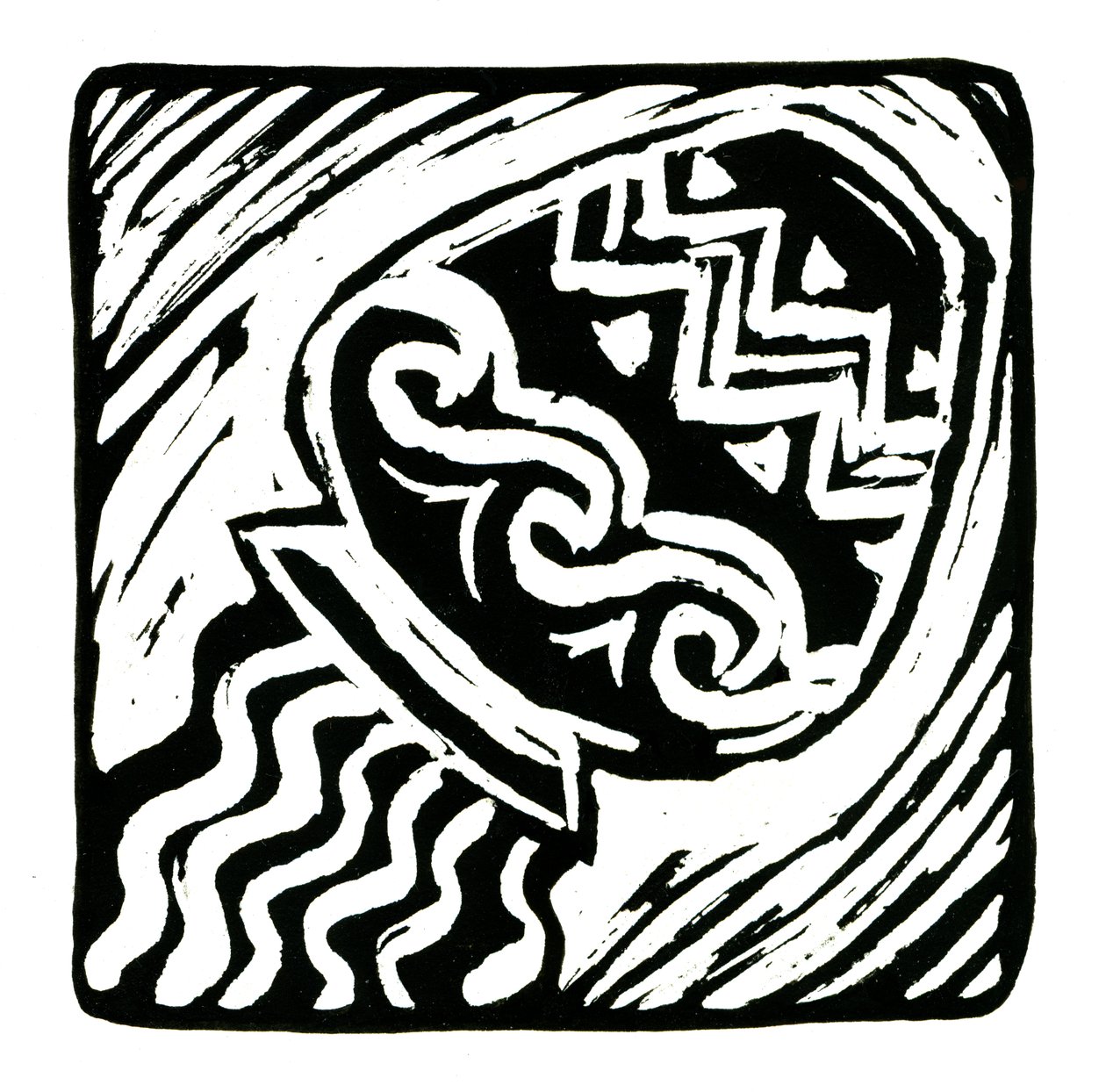 Horoskop (Wodnik), 2017 (wydruk na płótnie) autorstwa Annalisa Morrocco