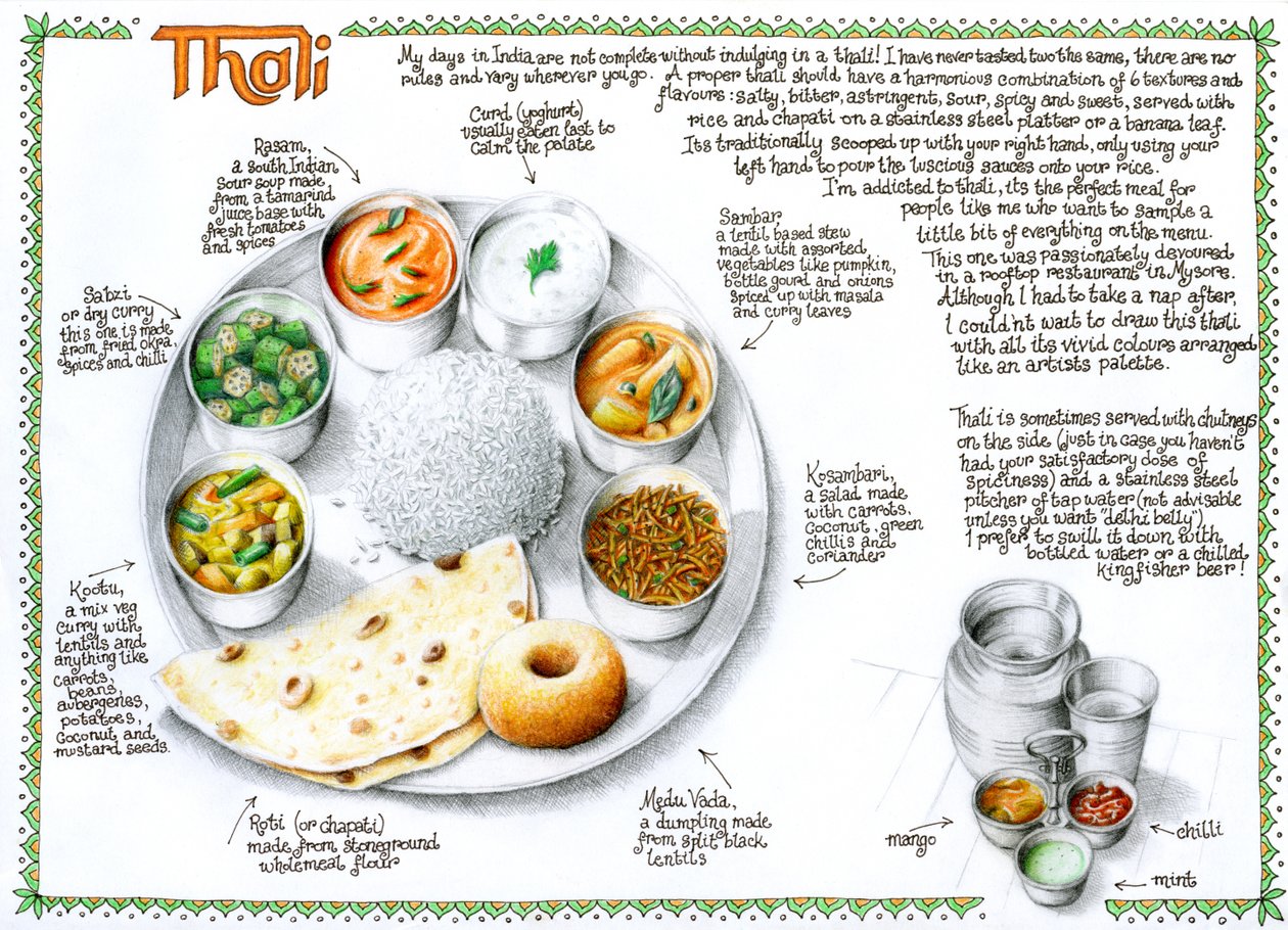 Thali, 2020 (ołówek i kredka) autorstwa Annalisa Morrocco