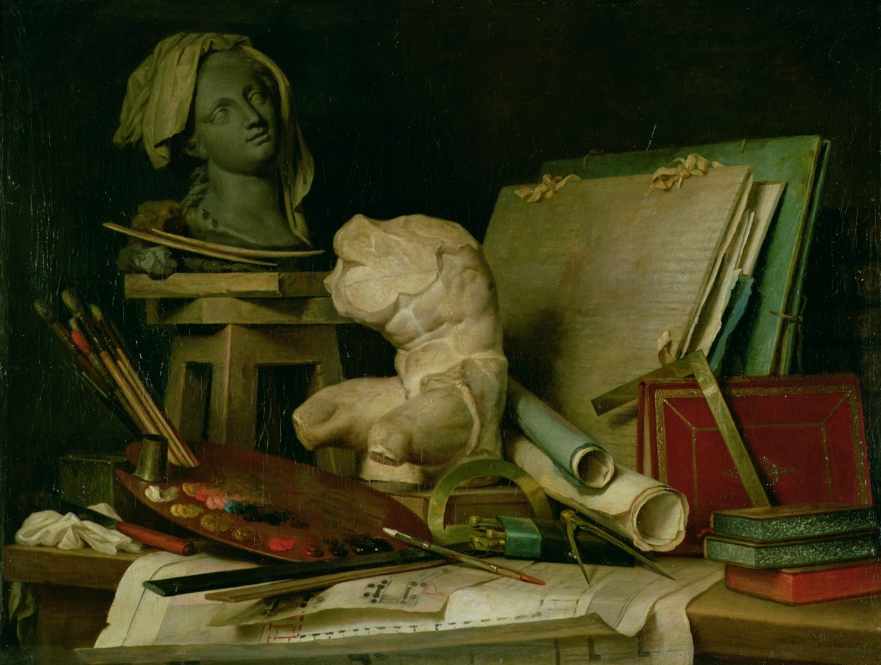 Atrybuty sztuki, 1769 autorstwa Anne Vallayer Coster
