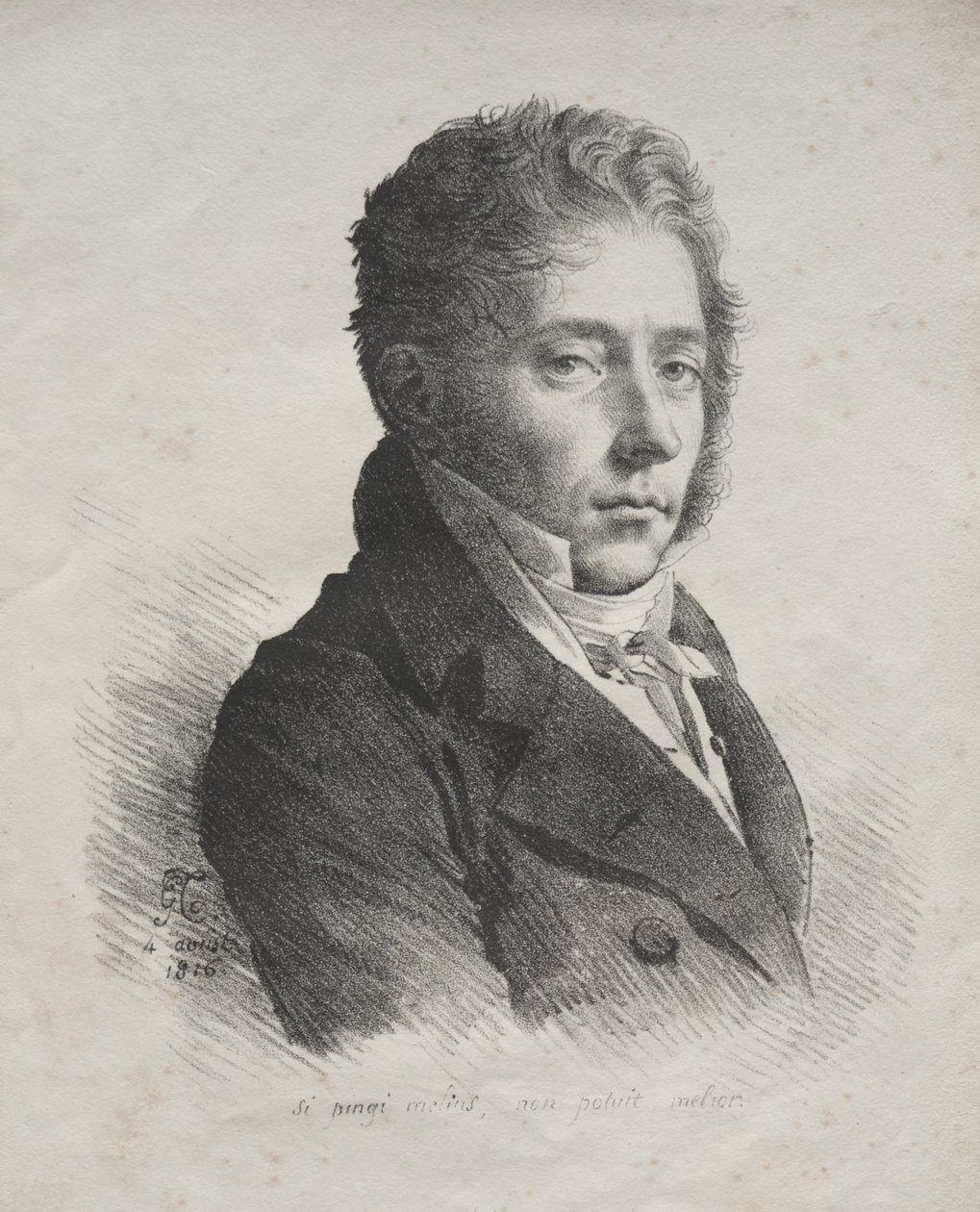 Zbiór esejów litograficznych: Portret MR. Kupin z La Couperie autorstwa Anne-Louis Girodet de Roucy-Trioson