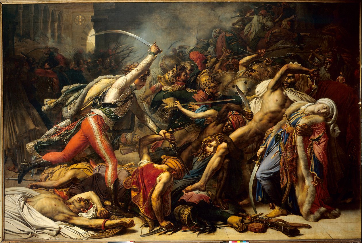 Bunt w Kairze, 21 października autorstwa Anne Louis Girodet de Roucy Trioson