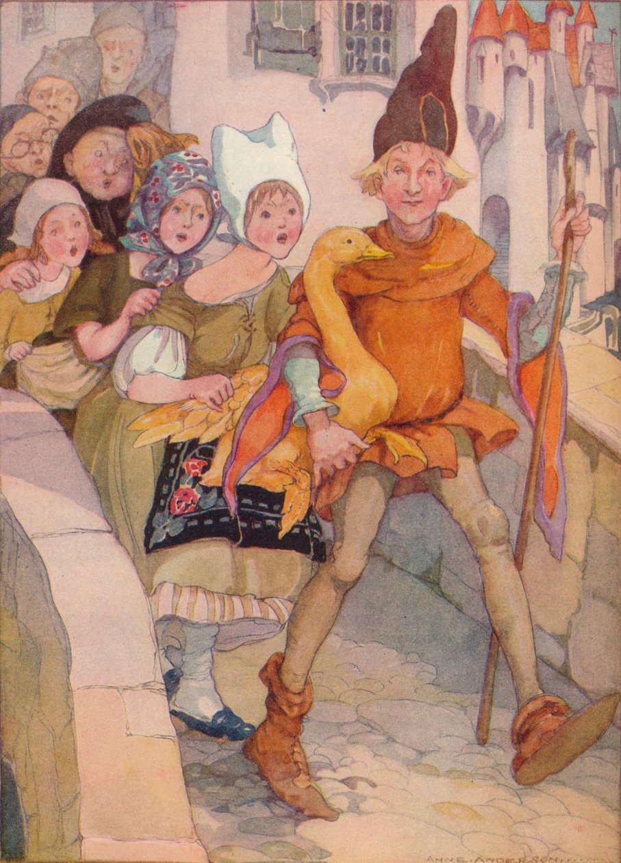 Knedle i jego Złota Gęś, 1937 autorstwa Anne Anderson