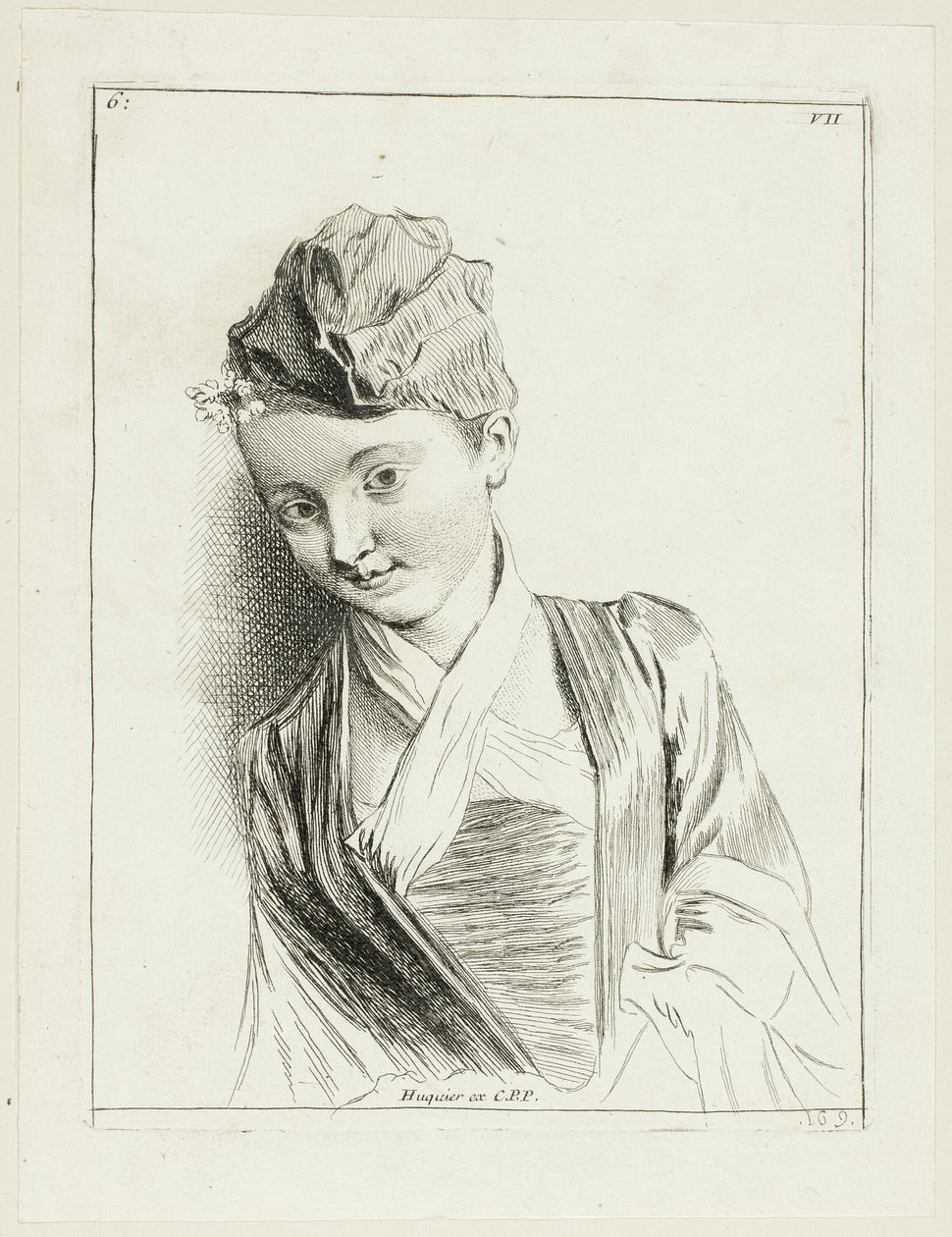 Głowa kobiety autorstwa Anne Claude Philippe Caylus