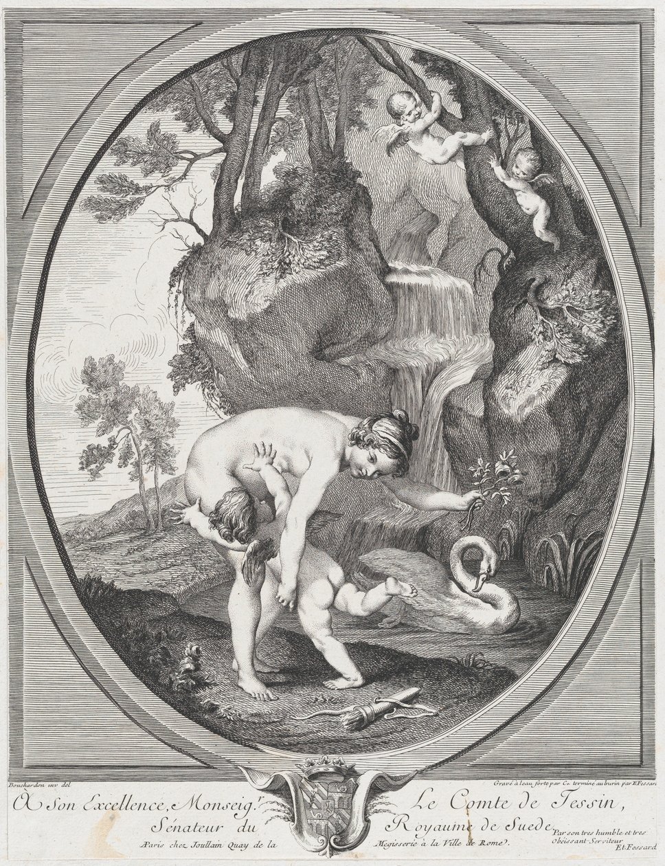 Wenus łapiąca miłość lub Wenus chłostająca miłość, ca. 1741. Twórcy: Caylus, Anne-Claude-Philippe de, Etienne Fessard. autorstwa Anne Claude Philippe de Caylus, Etienne Fessard
