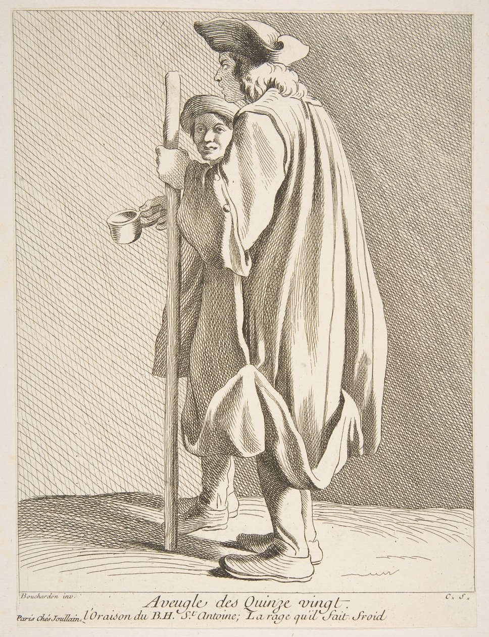 Ślepiec ze szpitala Quinze-Vingts, 1738. autorstwa Anne Claude Philippe de Caylus