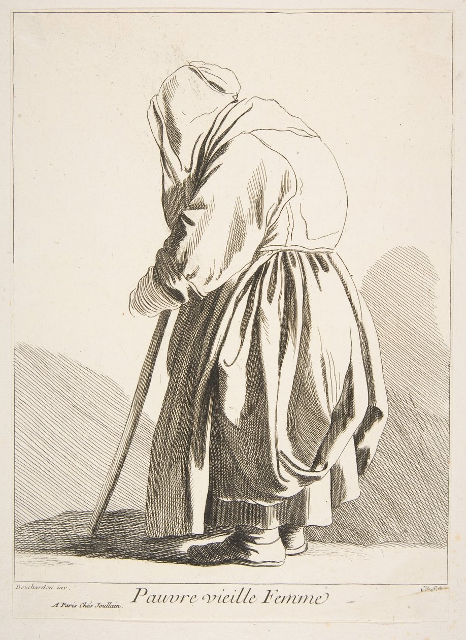 Biedna stara kobieta, 1742. autorstwa Anne Claude Philippe de Caylus