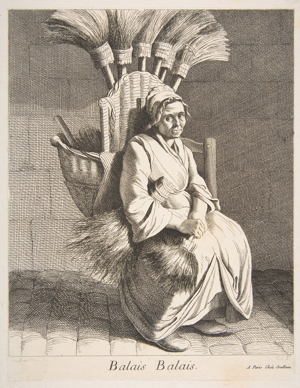 Handlarz miotłami, 1737. autorstwa Anne-Claude-Philippe de Caylus