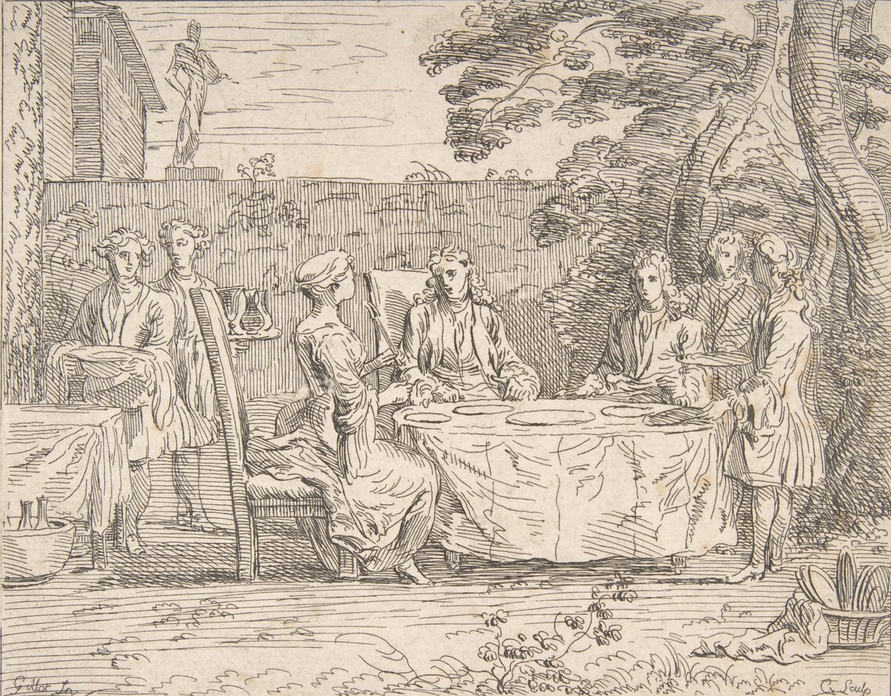 Wybitny Posiłek, ok. 1725-1765. autorstwa Anne Claude Philippe de Caylus
