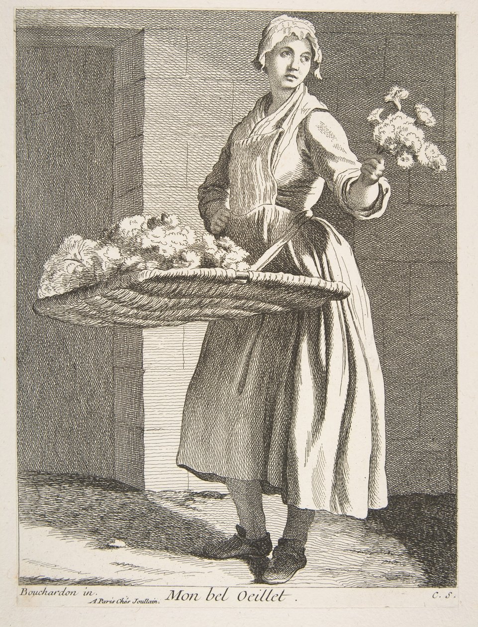 Sprzedawca kwiatów, 1738. autorstwa Anne Claude Philippe de Caylus