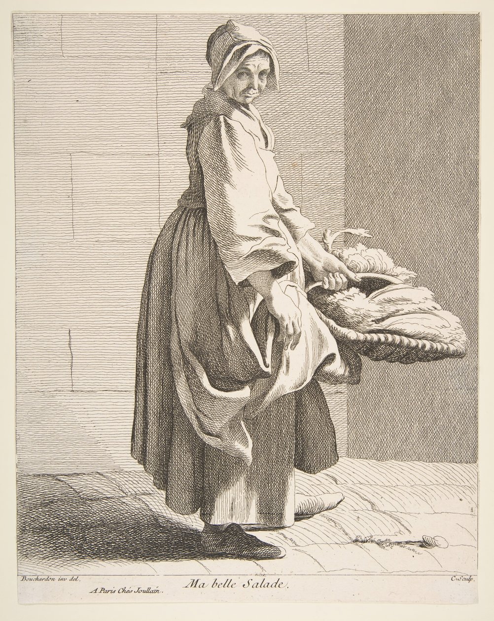 Sprzedawca sałaty, 1742. autorstwa Anne Claude Philippe de Caylus