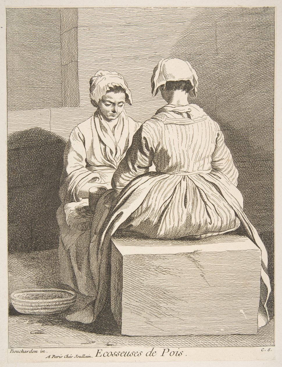 Łuskacze grochu, 1737. autorstwa Anne Claude Philippe de Caylus