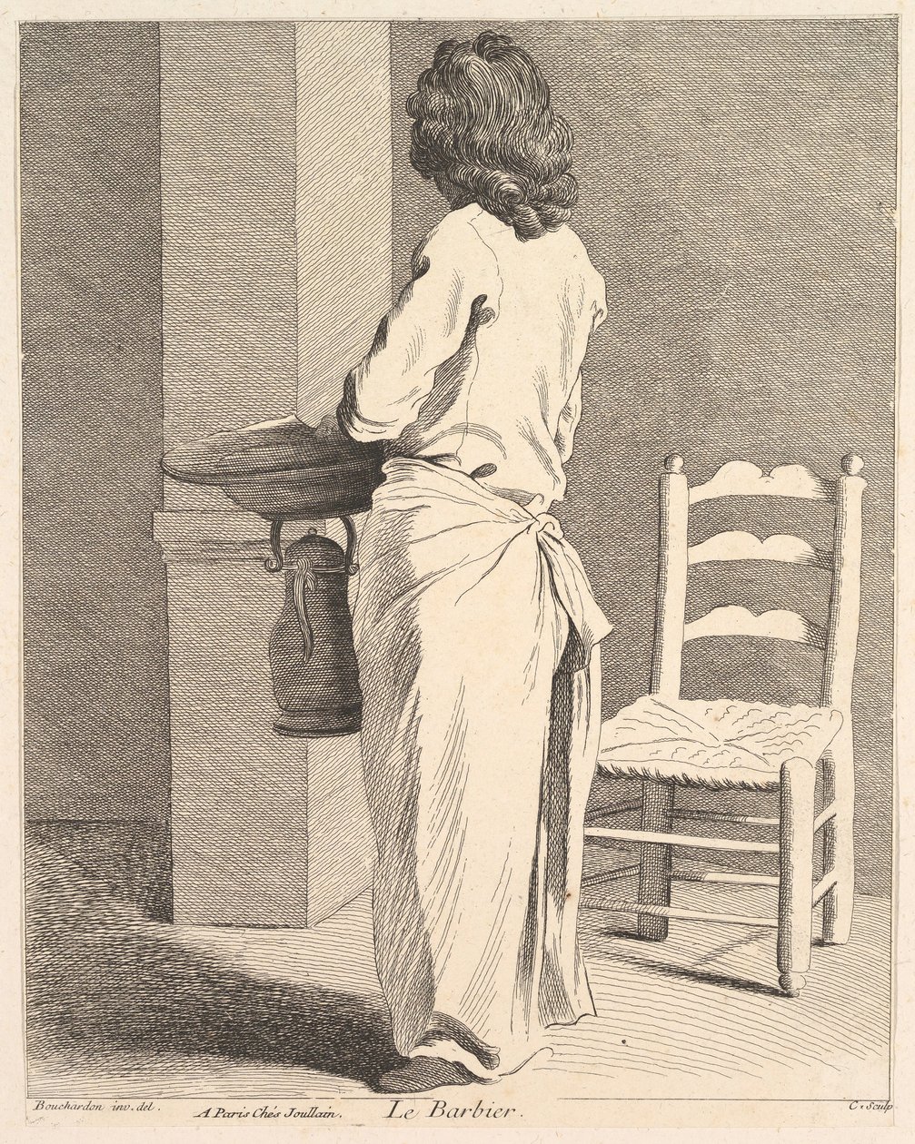 Fryzjer, 1737. autorstwa Anne Claude Philippe de Caylus