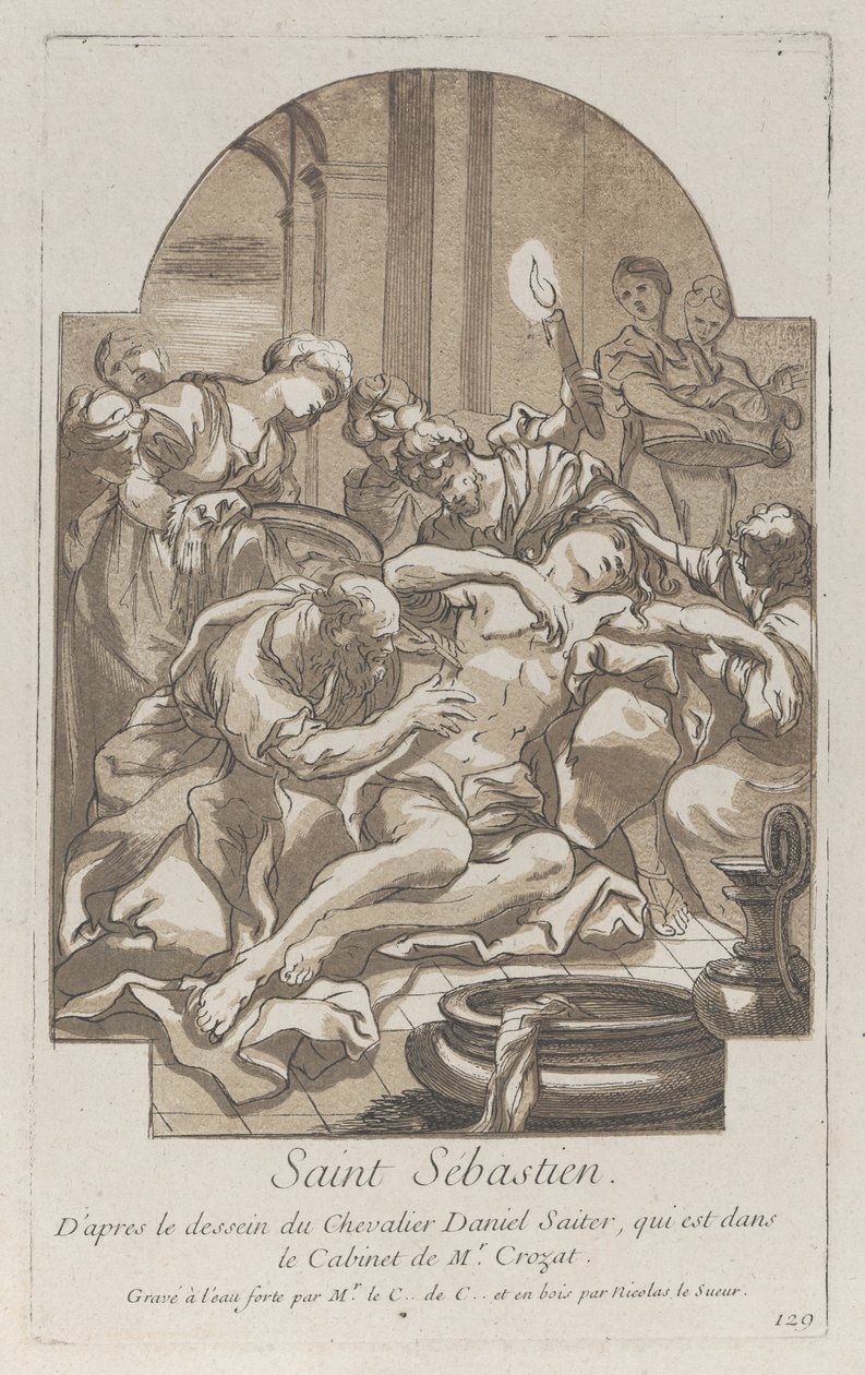 Męczeństwo św. Sebastiana, ca. 1729. autorstwa Anne Claude Philippe de Caylus