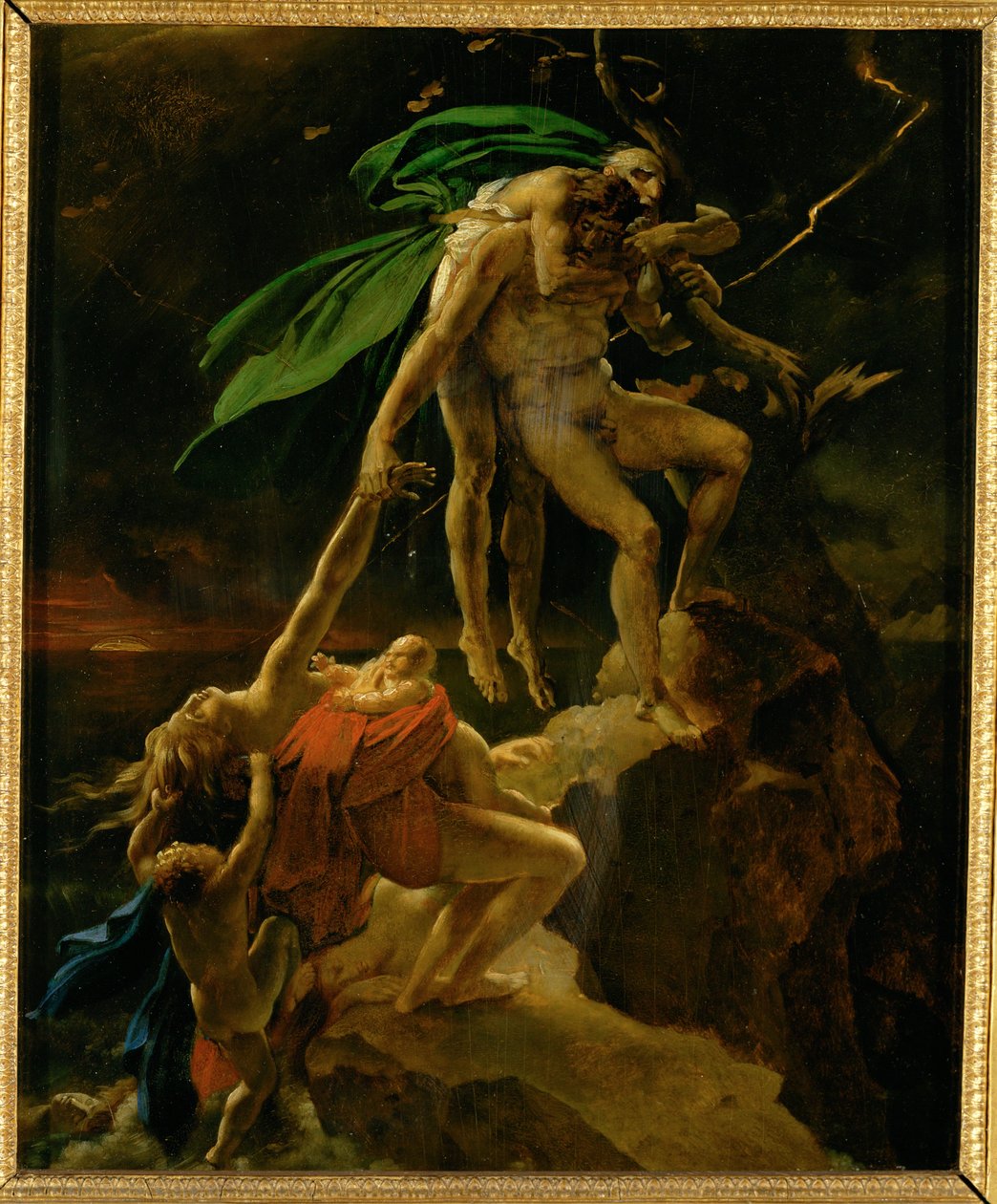 Scene du Deluge, Esquisse, Salon 1814 - Scena z potopu ... autorstwa Anne Louis Girodet de Roucy-Trioson