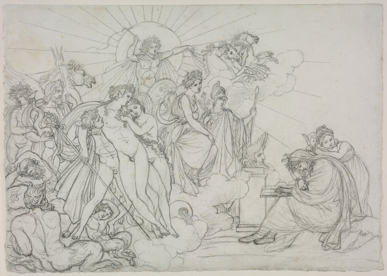 Inwokacja do Bóstw, które przewodniczą Rolnictwu z „Gruzów” Wergiliusza autorstwa Anne Louis Girodet de Roucy Trioson