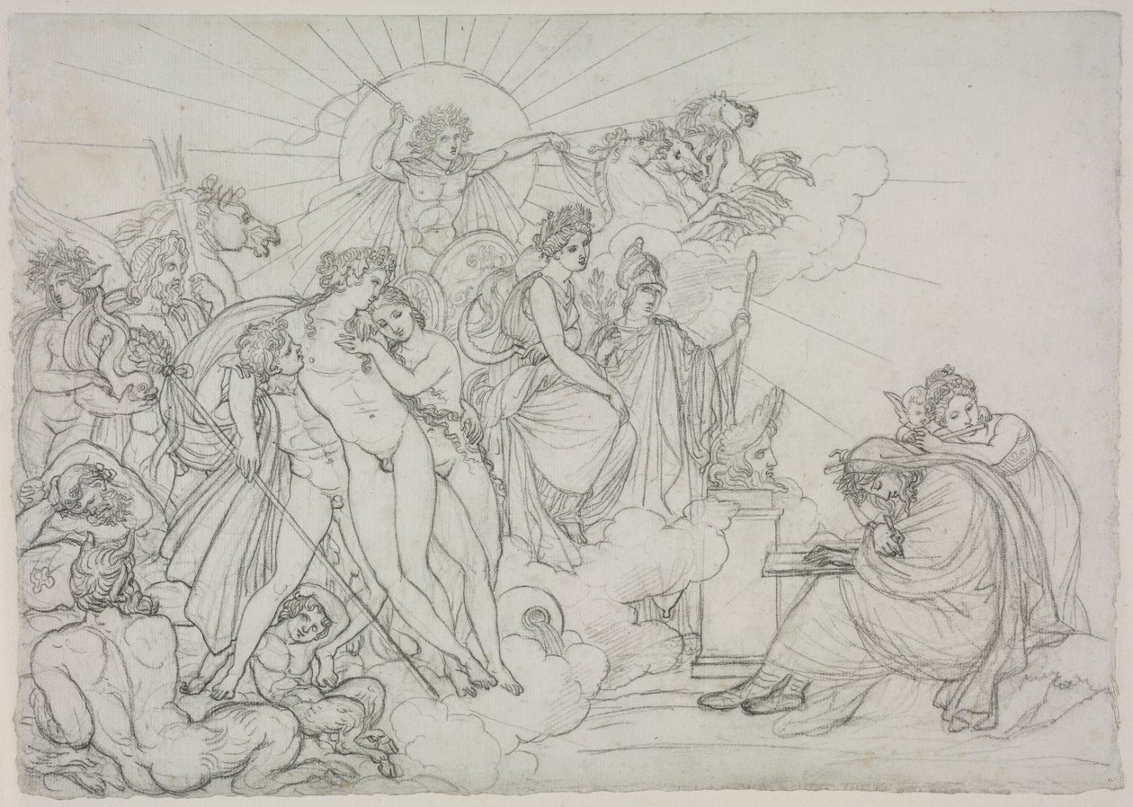 Inwokacja do Bóstw, które przewodniczą Rolnictwu od Georgik Wergiliusza, po 1798 r. autorstwa Anne Louis Girodet de Roucy Trioson
