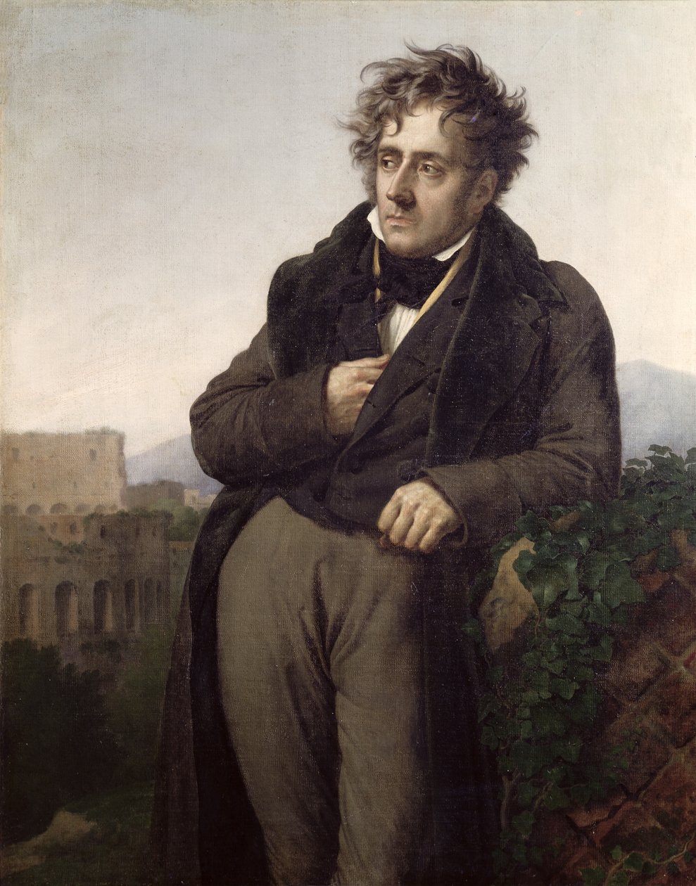 Portret Francois Rene (1768-1848) Vicomte de Chateaubriand, c.1811 (patrz także 75712) autorstwa Anne Louis Girodet de Roucy Trioson