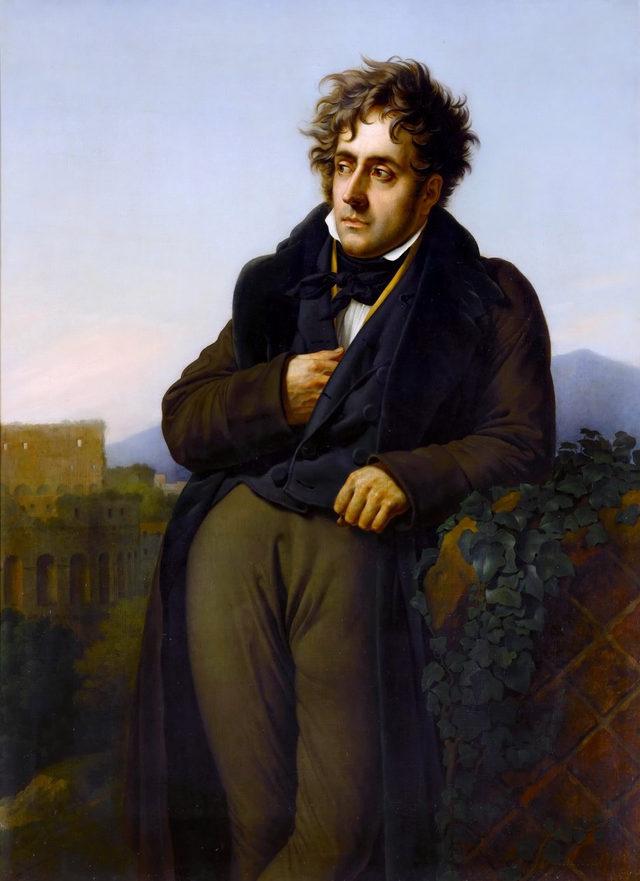 Portret François-René, wicehrabiego Chateaubriand 1768-1848 autorstwa Anne Louis Girodet de Roucy Trioson