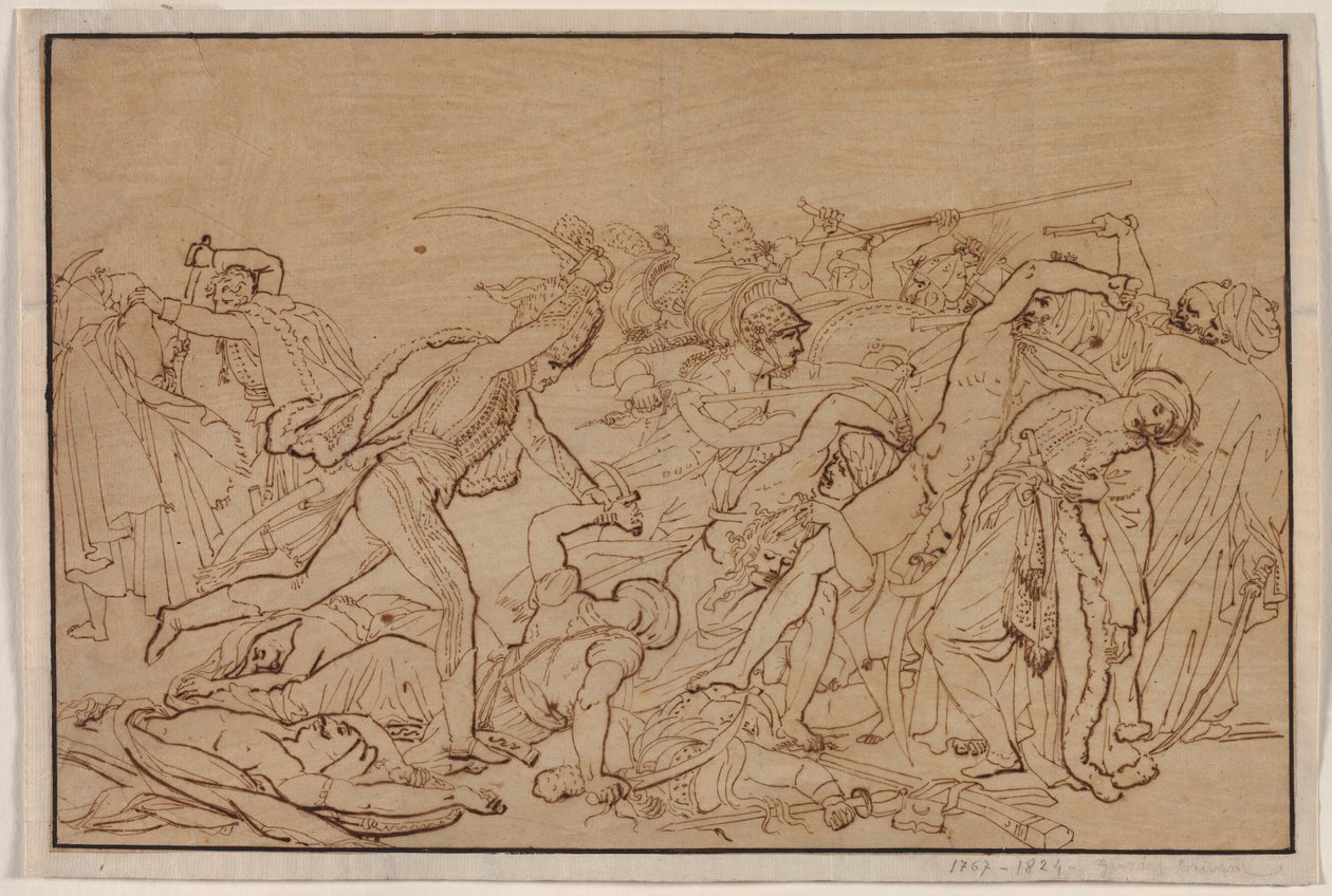 Studium do filmu Bunt w Kairze autorstwa Anne Louis Girodet de Roucy Trioson