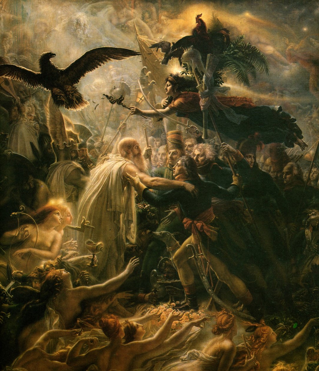 Apoteoza francuskich bohaterów, którzy zginęli za kraj podczas wojny o wolność, początek XIX wieku autorstwa Anne Louis Girodet de Roucy Trioson