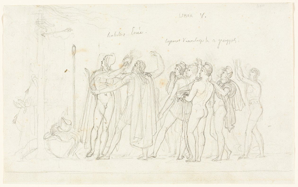 Mecz łuczniczy, z Eneidy, księga V autorstwa Anne Louis Girodet de Roussy Trioson