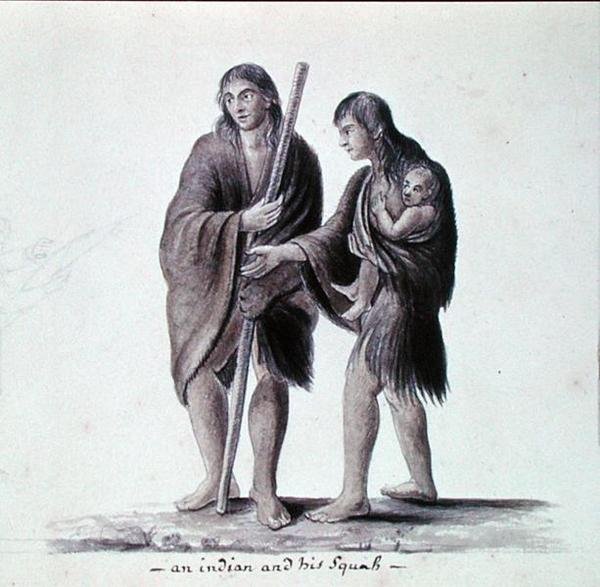 Indianin i jego squaw autorstwa Anne Marguerite Hyde de Neuville