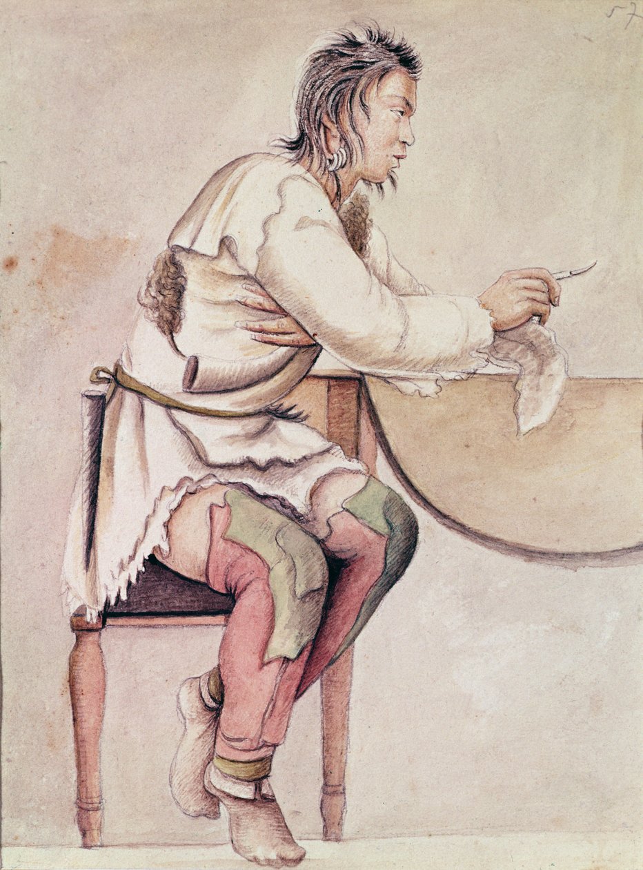 Portret Indianina (Red Jacket) (akwarela na papierze) autorstwa Anne Marguerite Hyde de Neuville