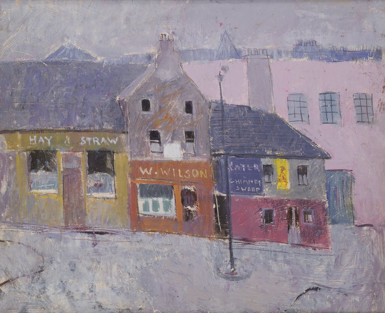 Causewayside, Edynburg, ok. 1950 r. (olej na płótnie) autorstwa Anne Redpath