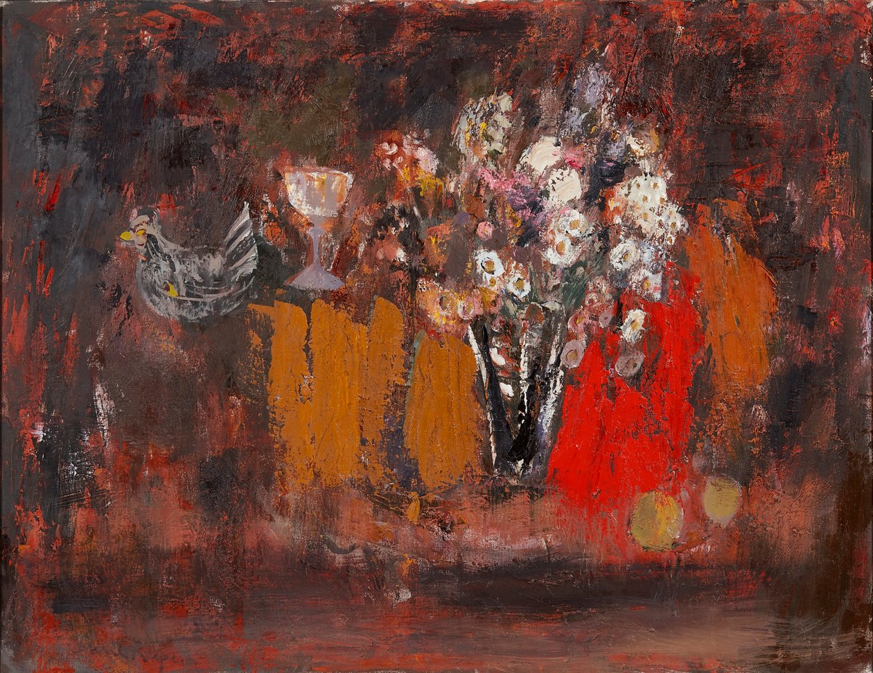 Suszone kwiaty (olej na płótnie) autorstwa Anne Redpath