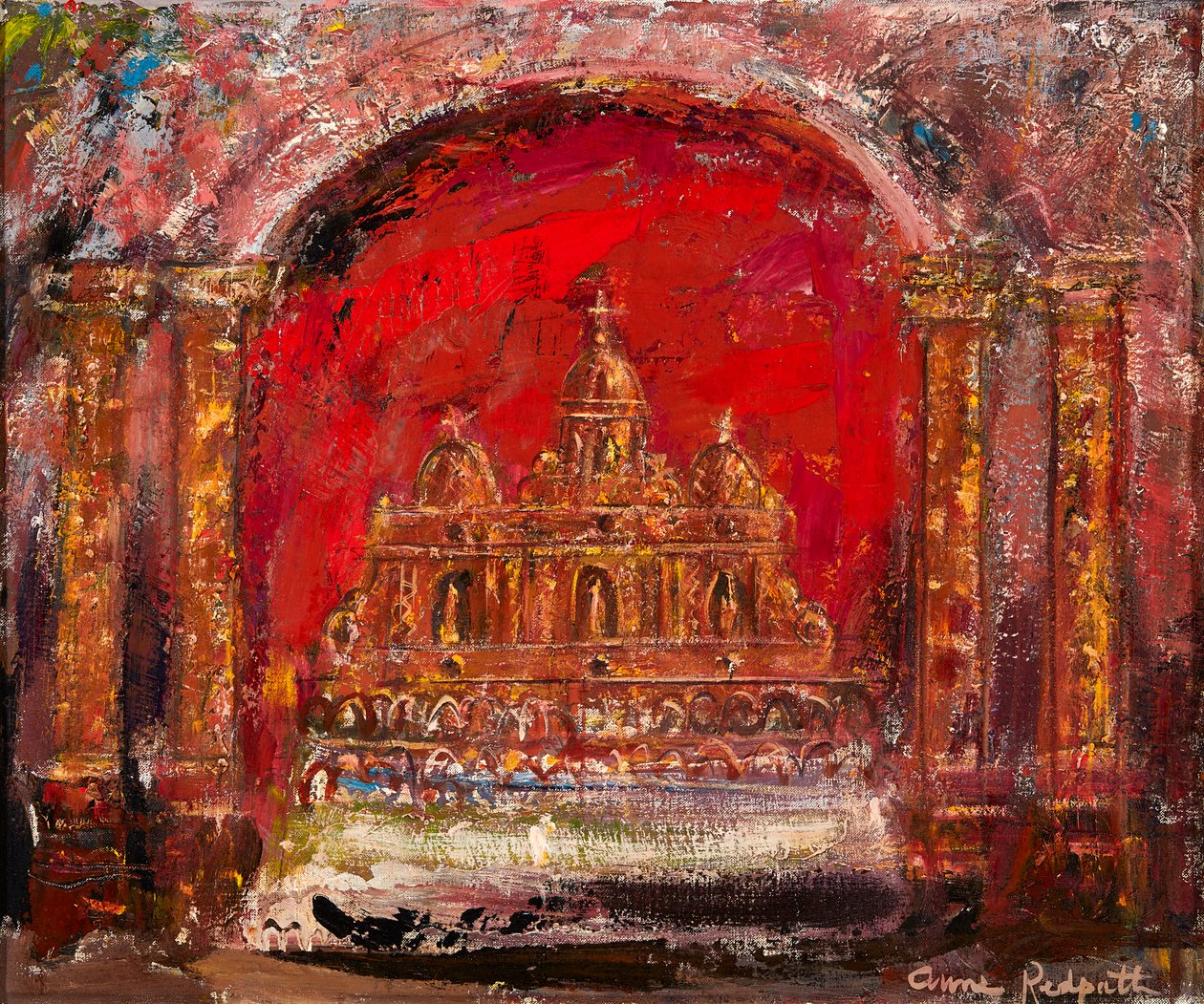W kościele św.Pawła (olej na płótnie) autorstwa Anne Redpath