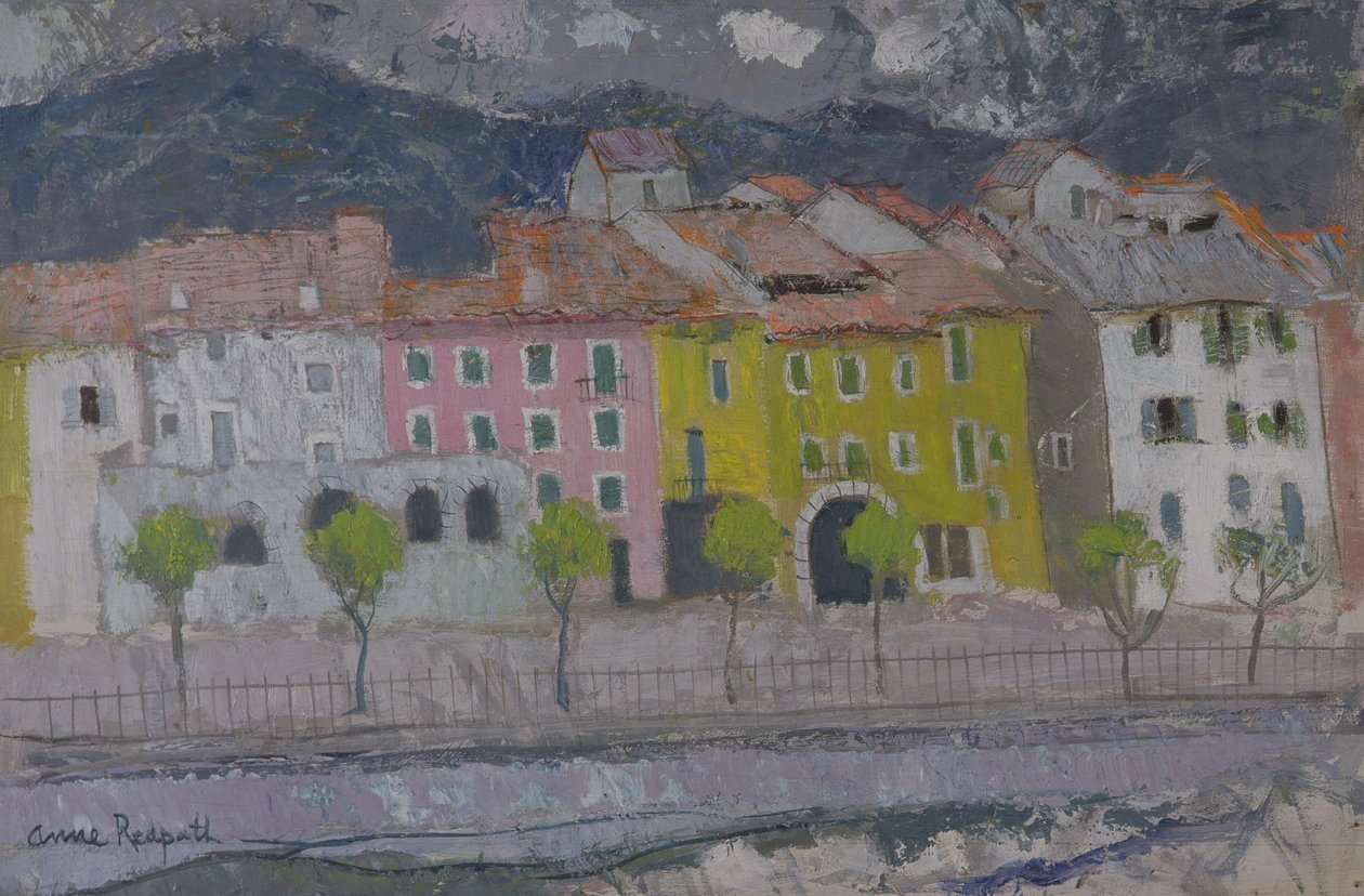 Sospel, Alpes Maritime (olej na pokładzie) autorstwa Anne Redpath