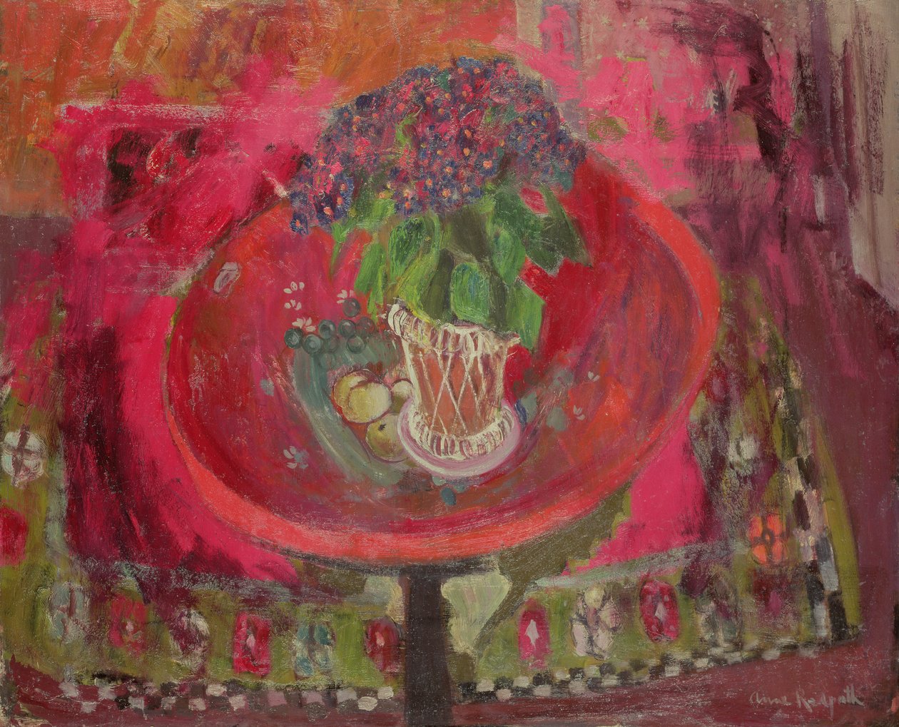 The Red Tray (olej na pokładzie) autorstwa Anne Redpath