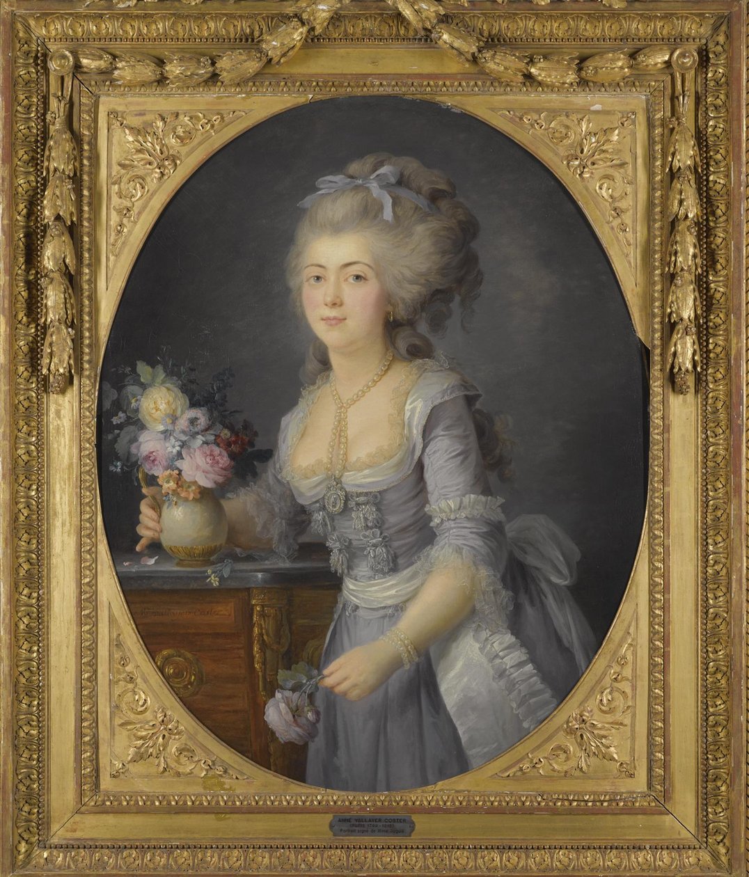 Portret Adelajdy Henriette Auguié 1758-1794 autorstwa Anne Vallayer Coster