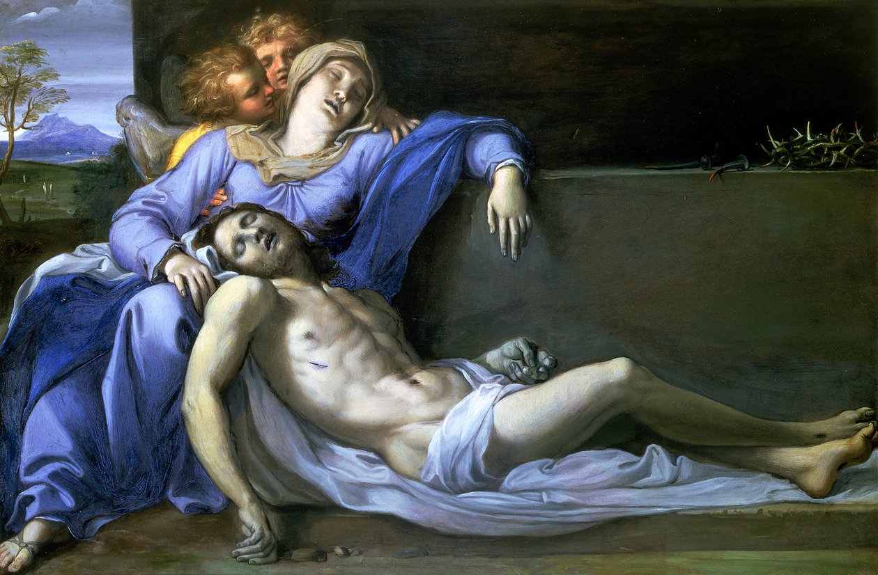 Pieta, ok.1603 (olej na miedzi) autorstwa Annibale Carracci