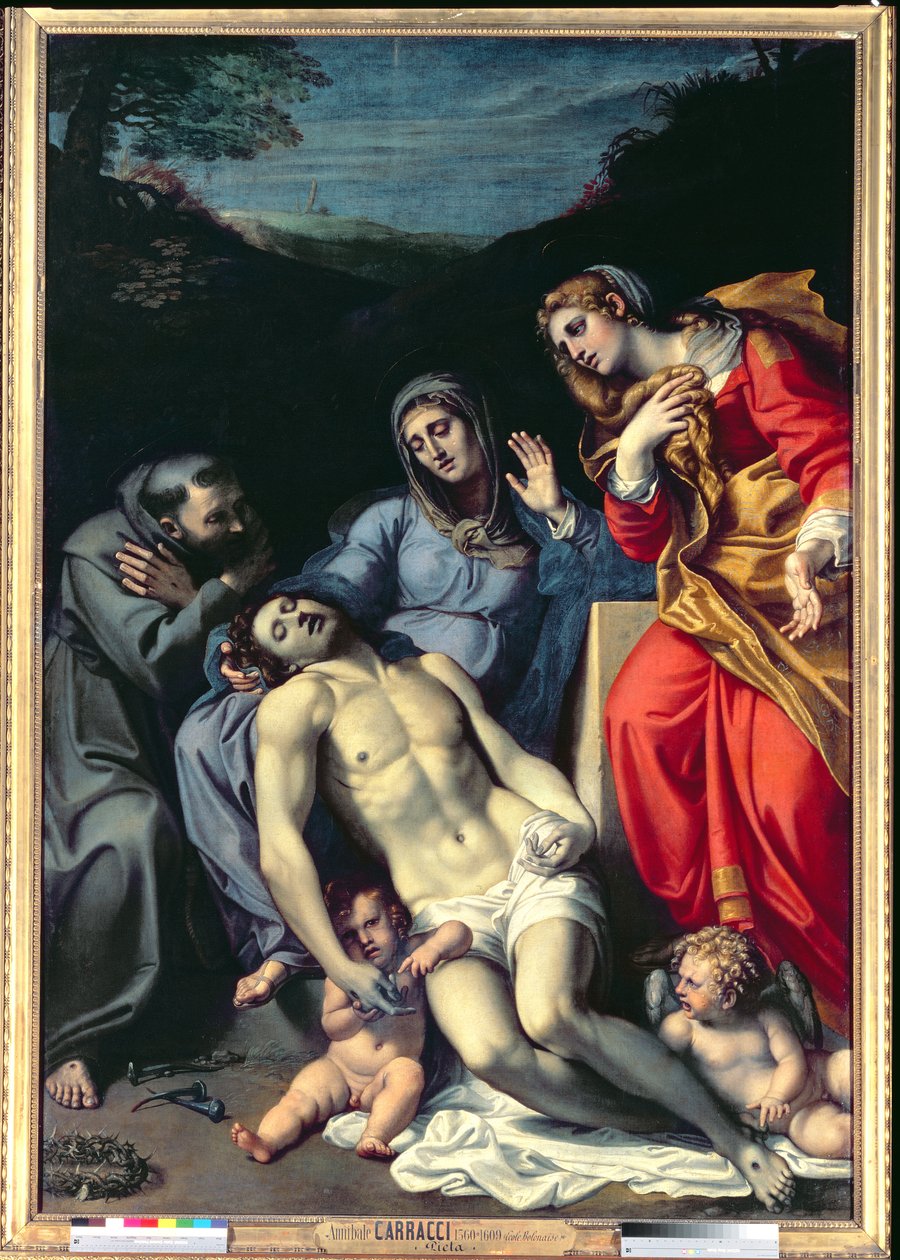 Pieta ze św. Franciszkiem i św. Marią Magdaleną, ok. 1602 autorstwa Annibale Carracci