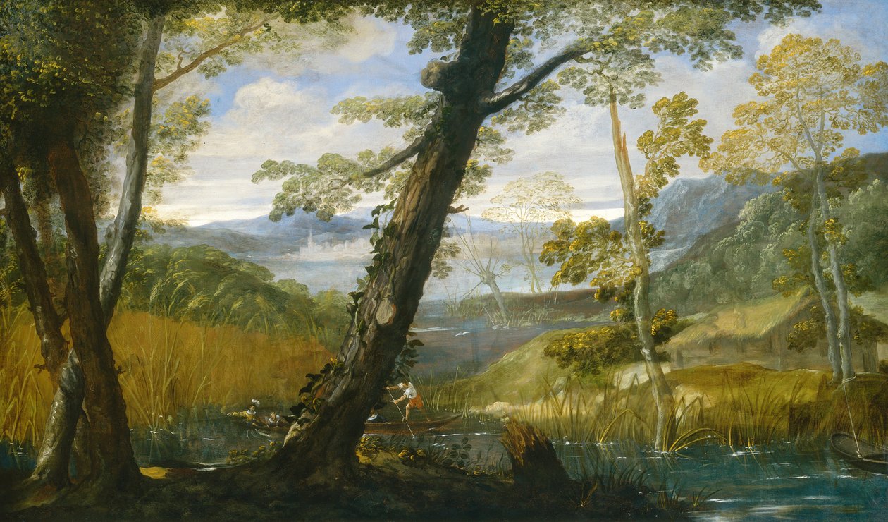 Krajobraz rzeki autorstwa Annibale Carracci