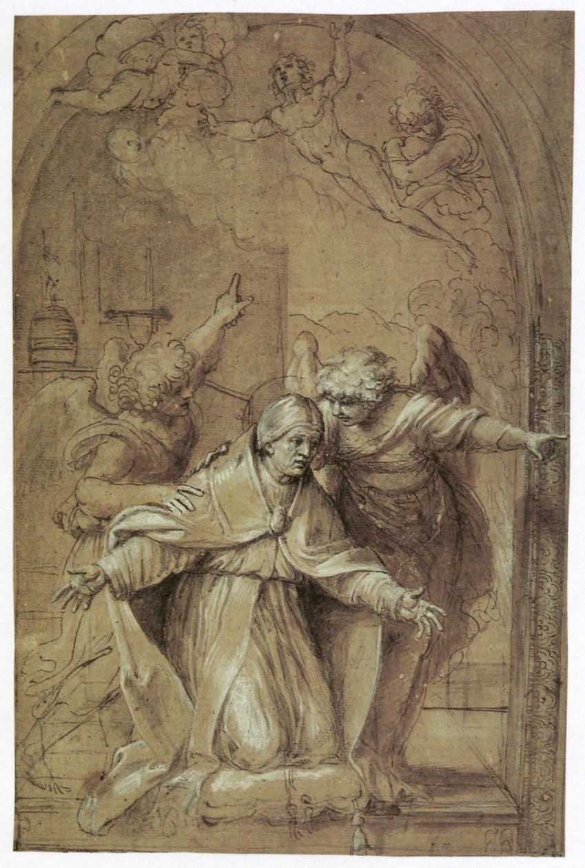 Święty Grzegorz modlący się za dusze w czyśćcu autorstwa Annibale Carracci