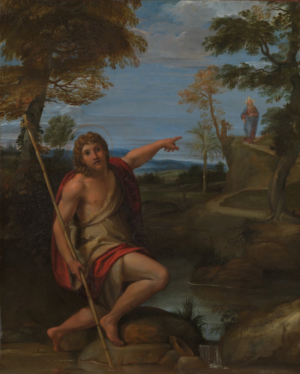 Św. Jan Chrzciciel daje świadectwo autorstwa Annibale Carracci