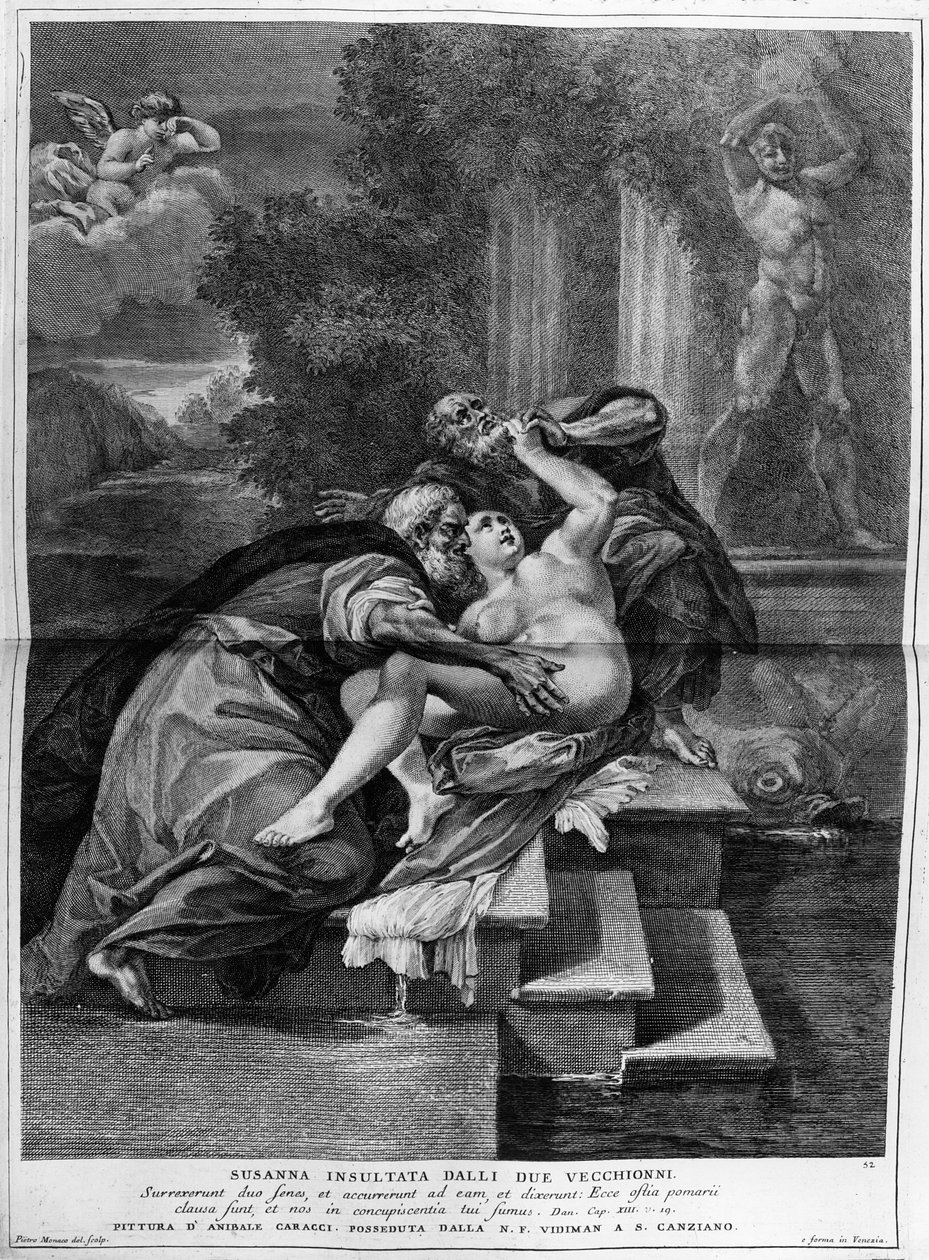 سوزانا او مشران، د پیټرو موناکو لخوا نقاش شوي، c.1740 poli autorstwa Annibale Carracci