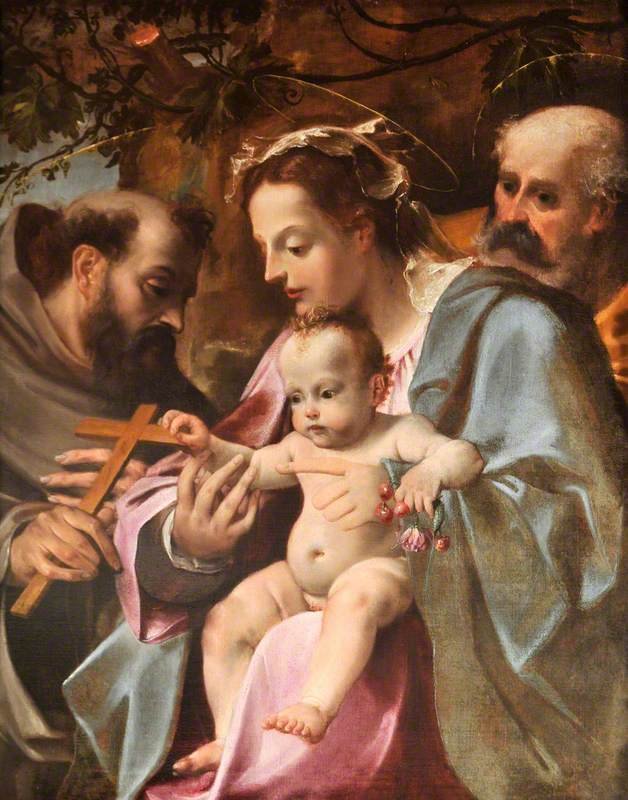 Święta Rodzina ze św. Franciszkiem autorstwa Annibale Carracci