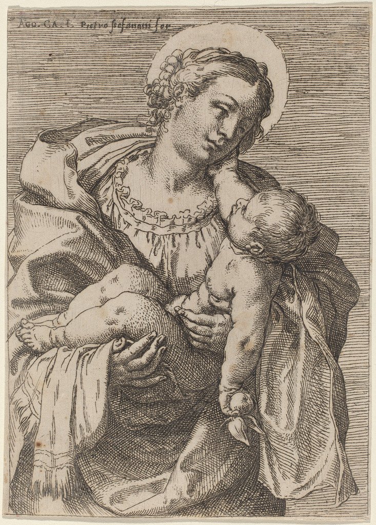 Madonna z Dzieciątkiem i jabłkiem autorstwa Annibale Carracci