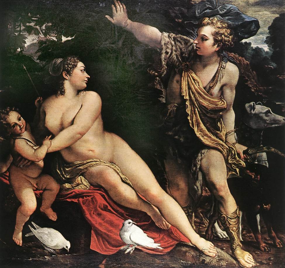 Wenus i Adonis autorstwa Annibale Carracci