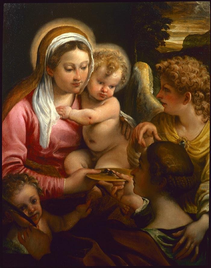 Dziewica z Dzieciątkiem ze św. Łucją i młodym Janem Chrzcicielem autorstwa Annibale Carracci