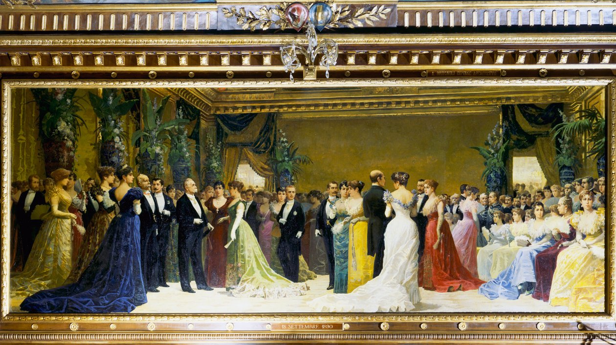 Taniec na cześć Umberto I autorstwa Annibale Brugnoli