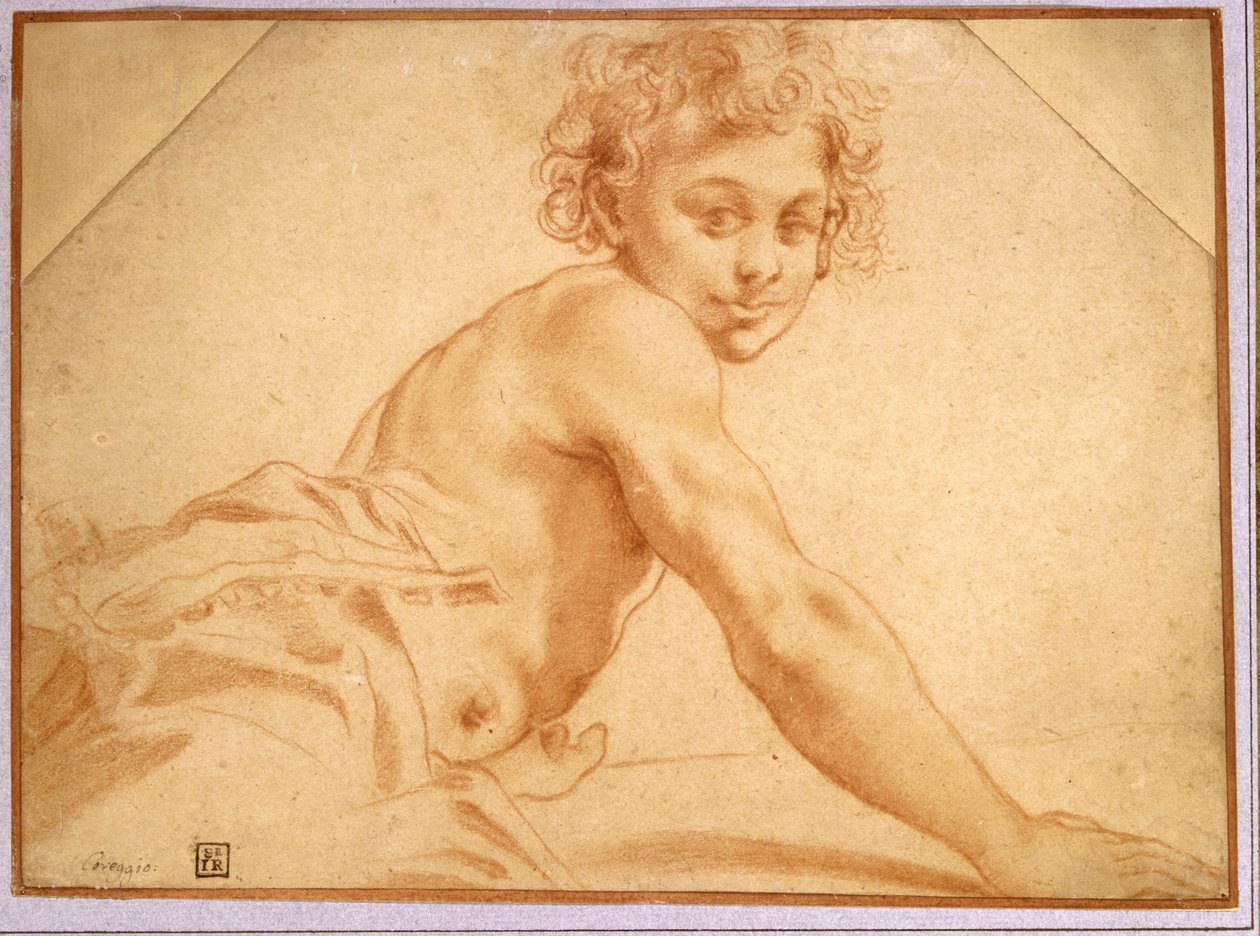 Chłopiec patrzący przez ramię autorstwa Annibale Carracci