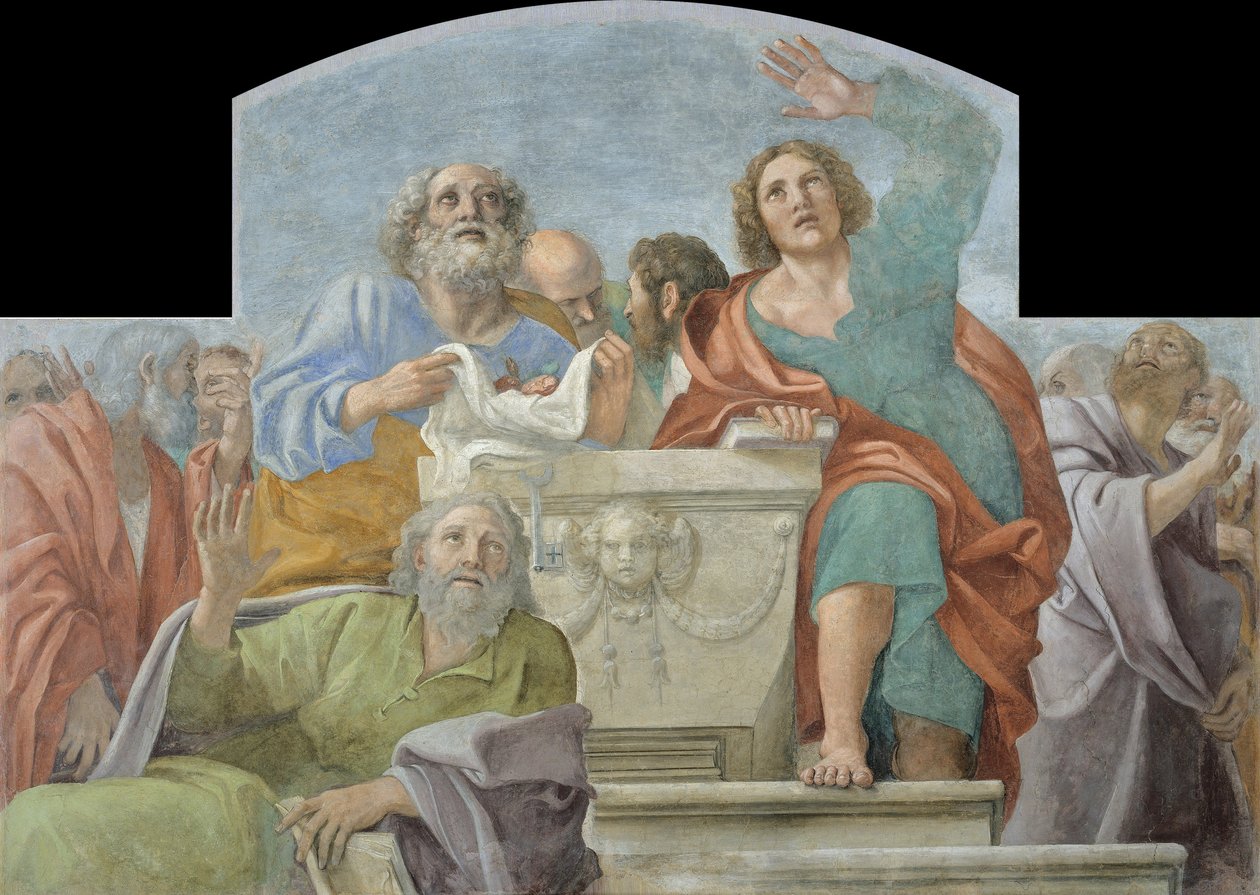 Apostołowie wokół pustego grobu, 1604-1607 autorstwa Annibale Carracci