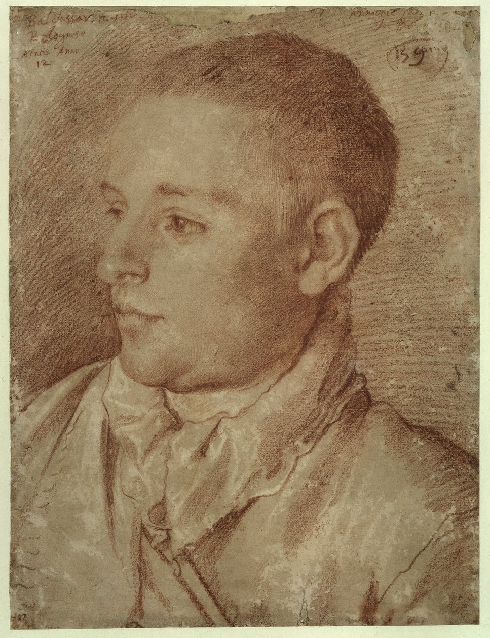Portret Baldassare Aloisiego, zwanego Galanino autorstwa Annibale Carracci