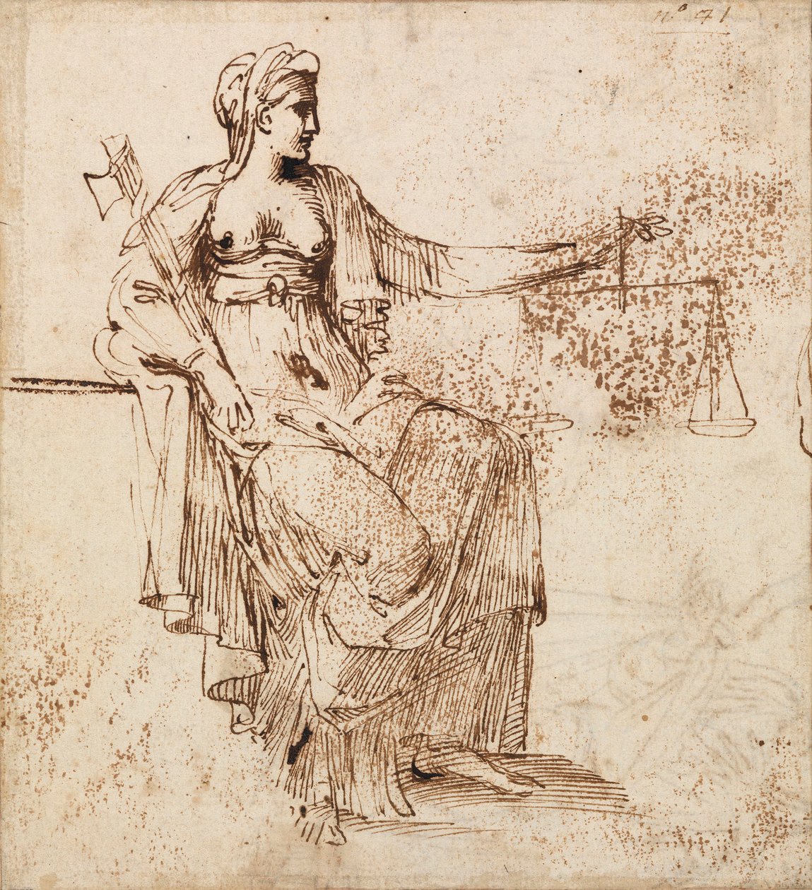 Carracci - Sprawiedliwość, RCIN 902146 autorstwa Annibale Carracci
