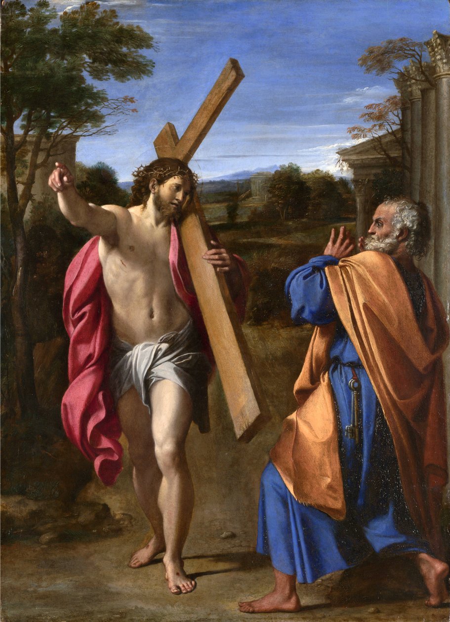 Chrystus ukazujący się św. Piotrowi na Via Appia autorstwa Annibale Carracci